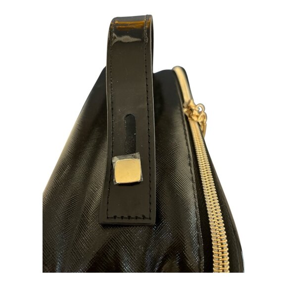 Lancôme Black Cosmetic/Travel Train Case – Gold-Tone Zippers & Handle – Unused - Picture 4 of 6